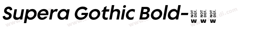 Supera Gothic Bold字体转换